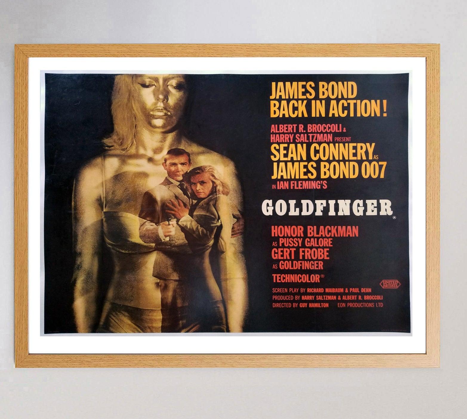 Mid-Century Modern Affiche vintage d'origine Goldfinger, 1964 en vente