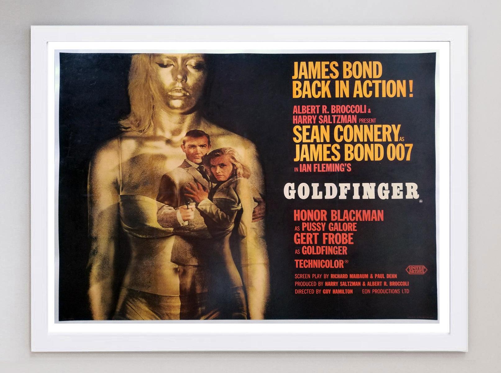 Britannique Affiche vintage d'origine Goldfinger, 1964 en vente