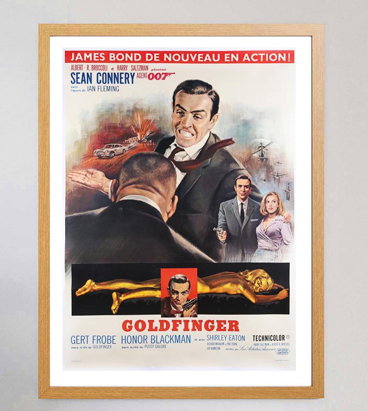 Britannico 1964 Goldfinger Poster originale d'epoca 