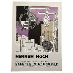 1964 Grabado de exposición de Hannah Hoch para la Galería Nierendorf, Berlín