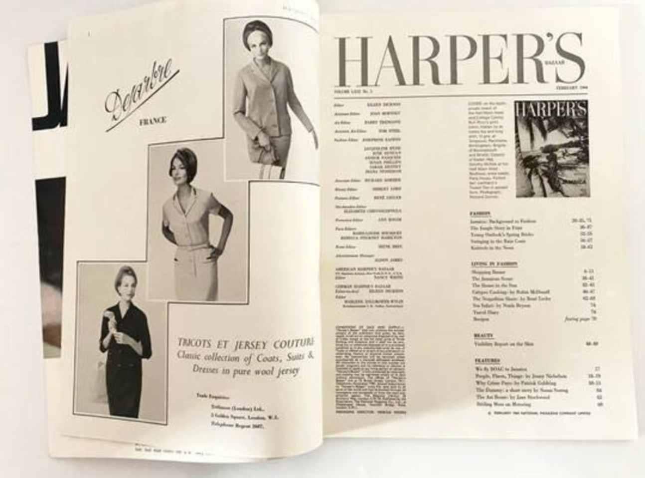 1964 Harper's Bazaar  - Jamaica -Cover by Richard Dormer For Sale 1