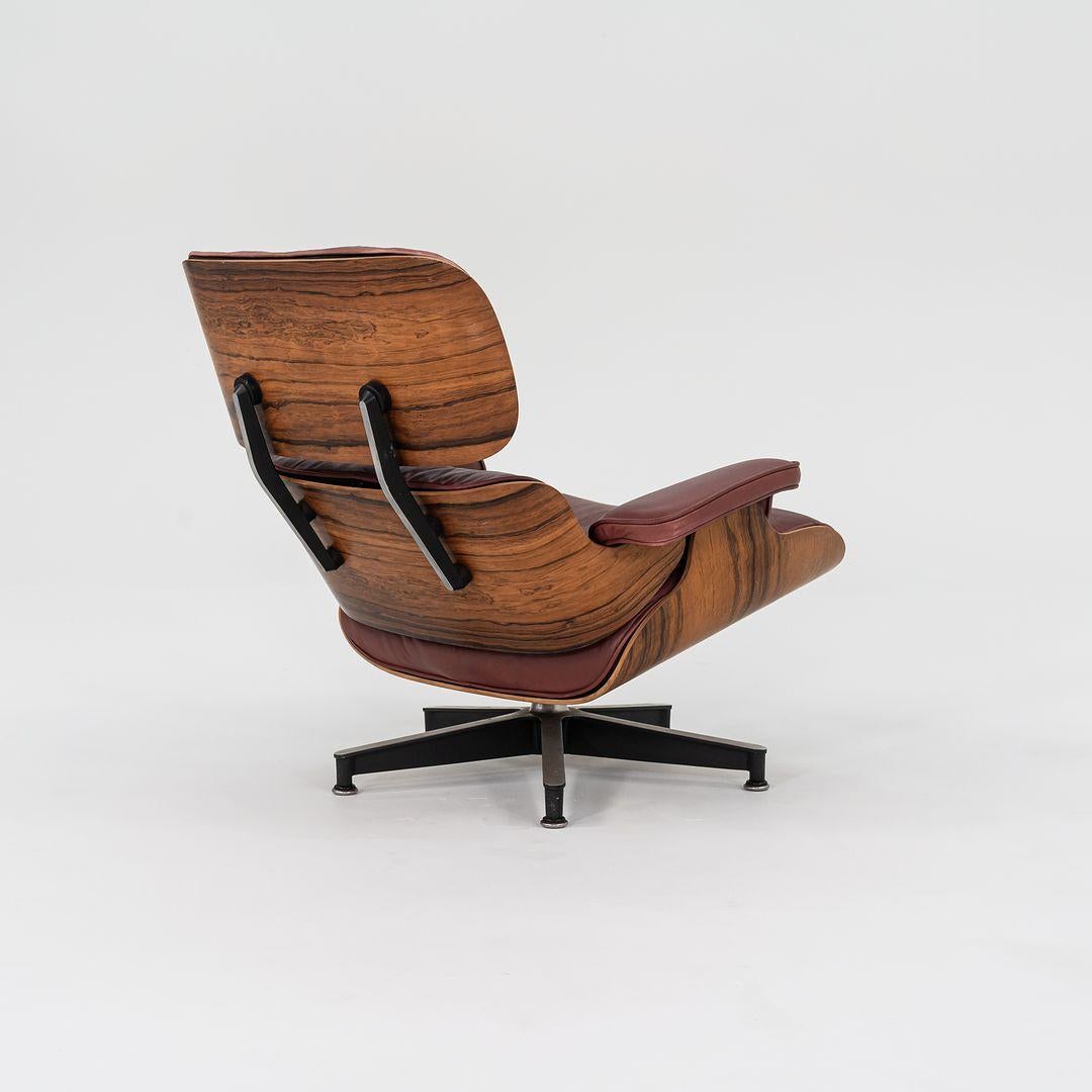 Modern 1964 Herman Miller Eames Lounge Chair & Ottoman Rosewood w/ Leather Upholstery For Sale