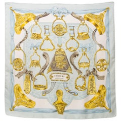 1964 Hermes Etriers by F.de la Perriere Silk Scarf