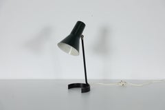 1964 Jan Hoogervorst Hufeisen-Schreibtischlampe für Anvia, waldgrün emailliert