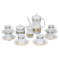 1964 Jaroslav Jezek Juego de té de porcelana exclusivo "Nefertiti", Checoslovaquia
