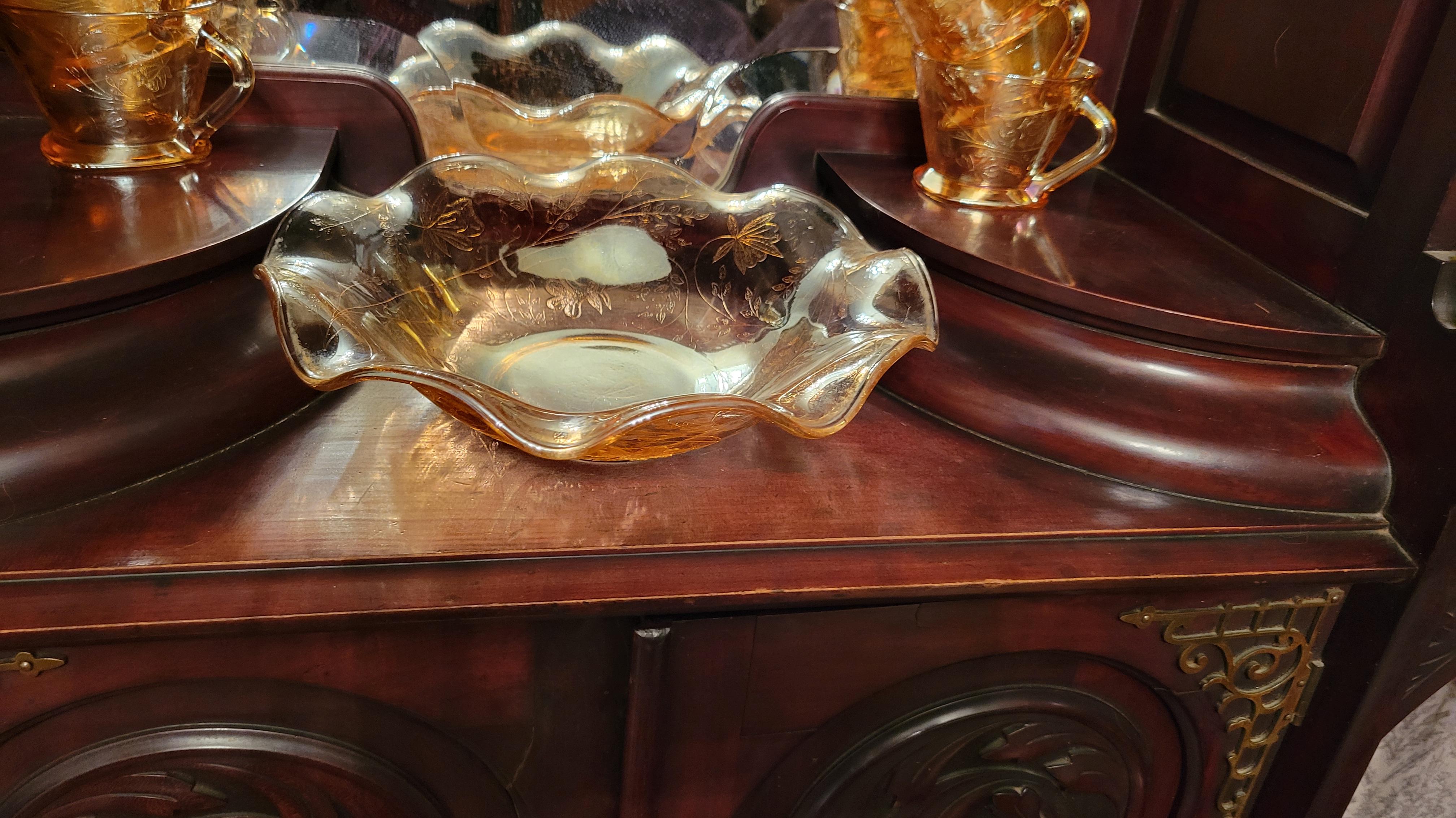 1964 Jeannette Floragold Service de verres irisés - 13 pièces en vente 5
