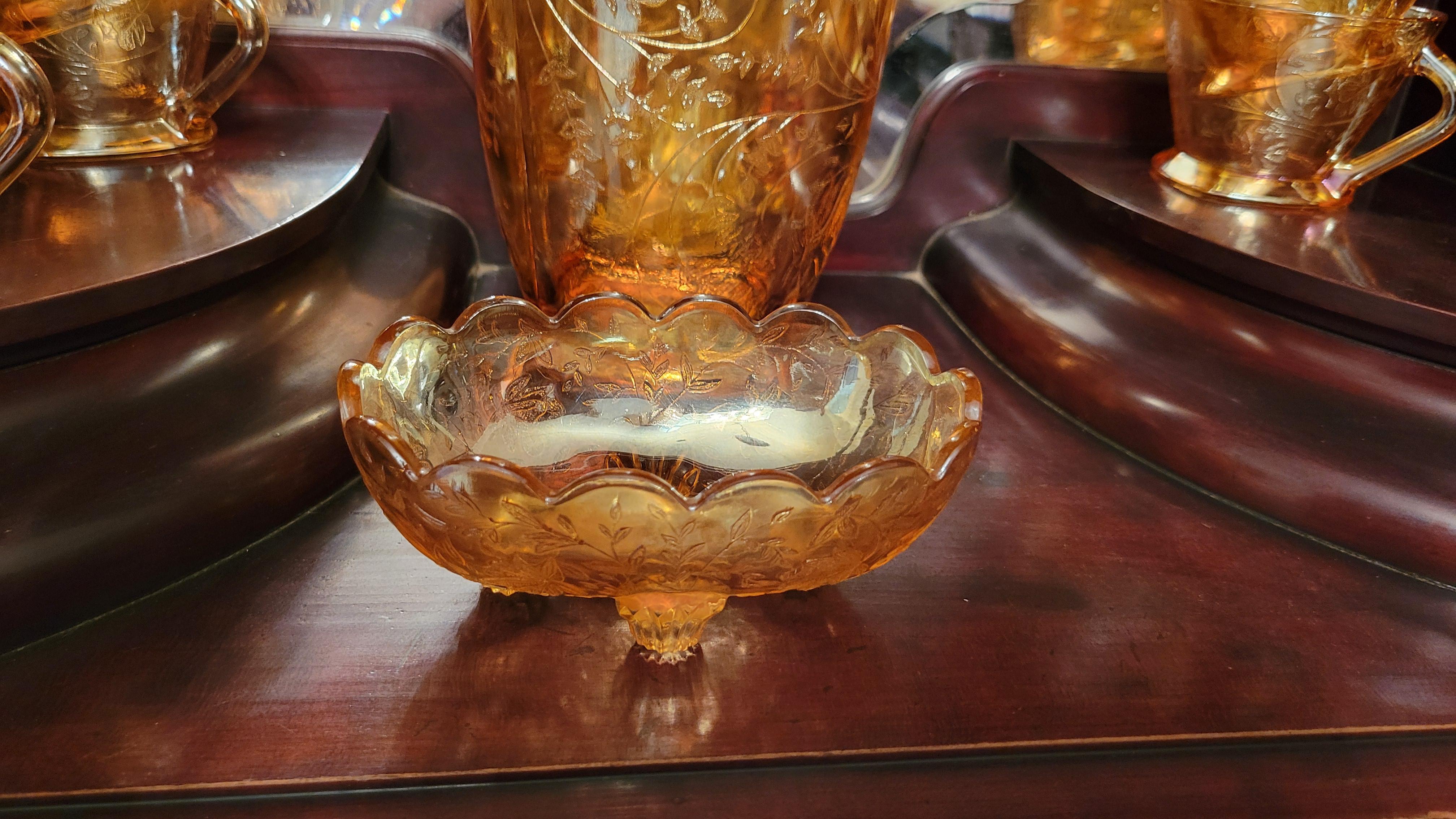 1964 Jeannette Floragold Service de verres irisés - 13 pièces en vente 2