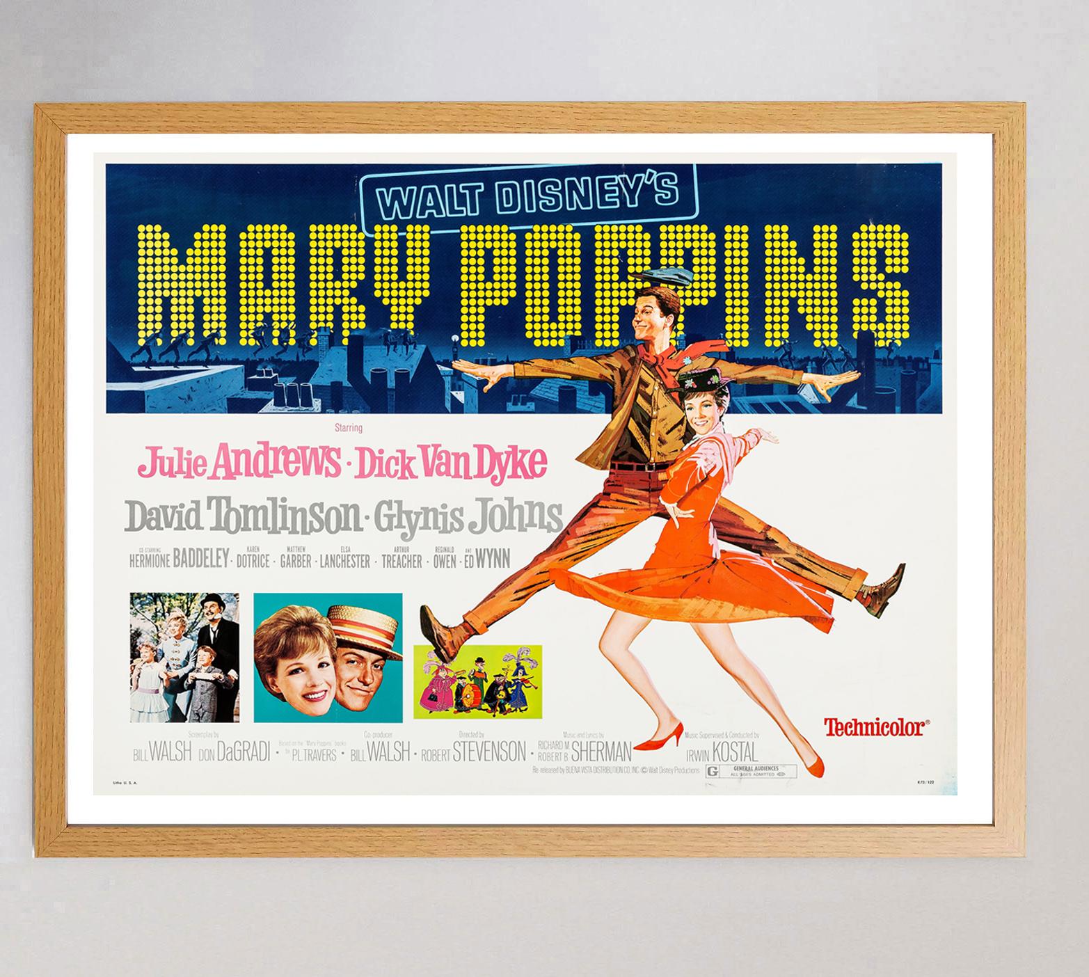 Américain Affiche vintage originale de Mary Poppins, 1964 en vente
