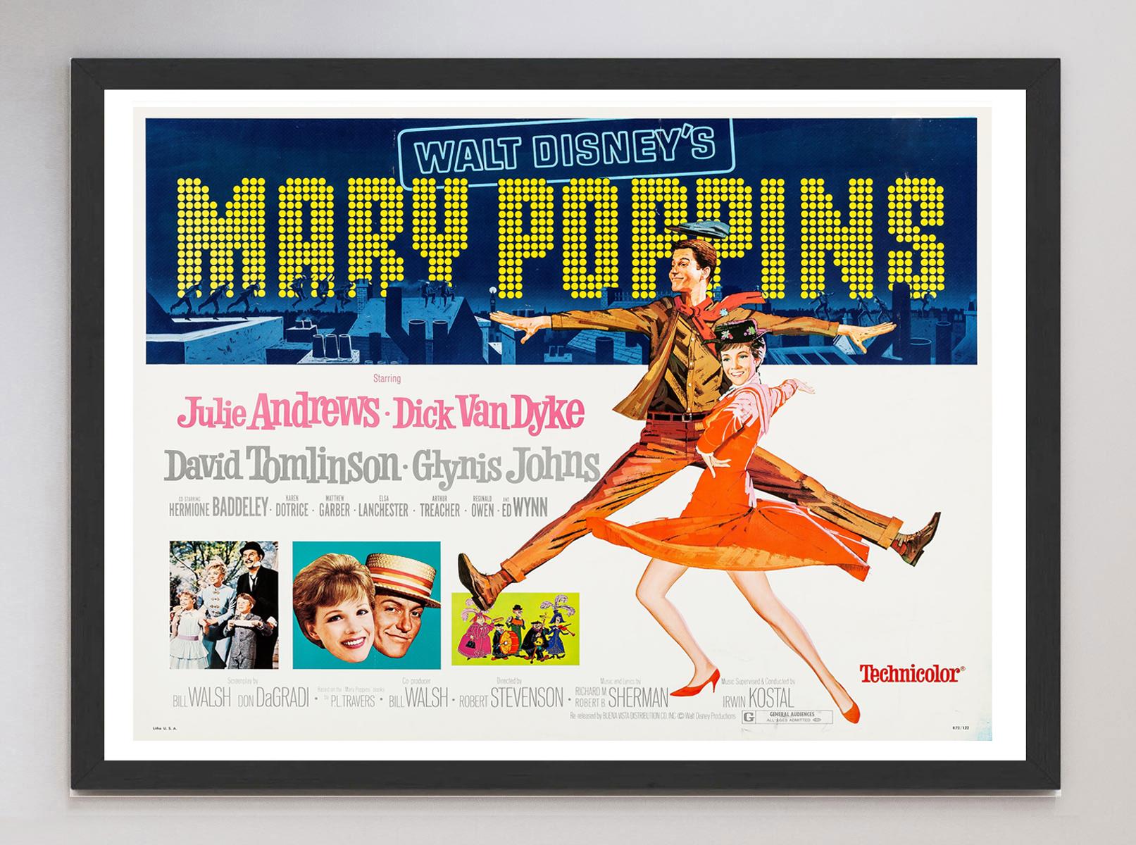 Milieu du XXe siècle Affiche vintage originale de Mary Poppins, 1964 en vente