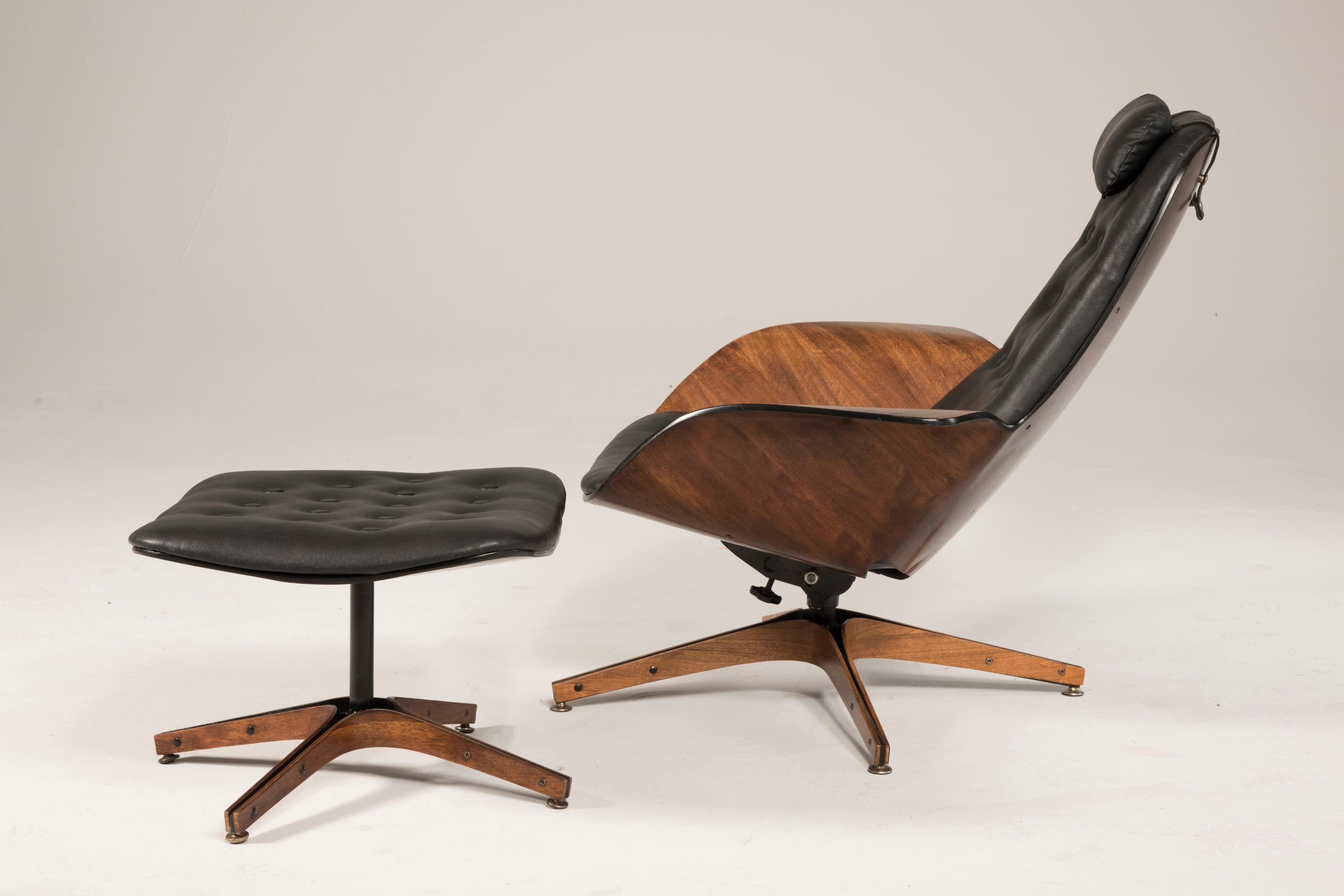 1964 Mr. Chair II by George Mulhauser for Plycraft and Ottoman 3