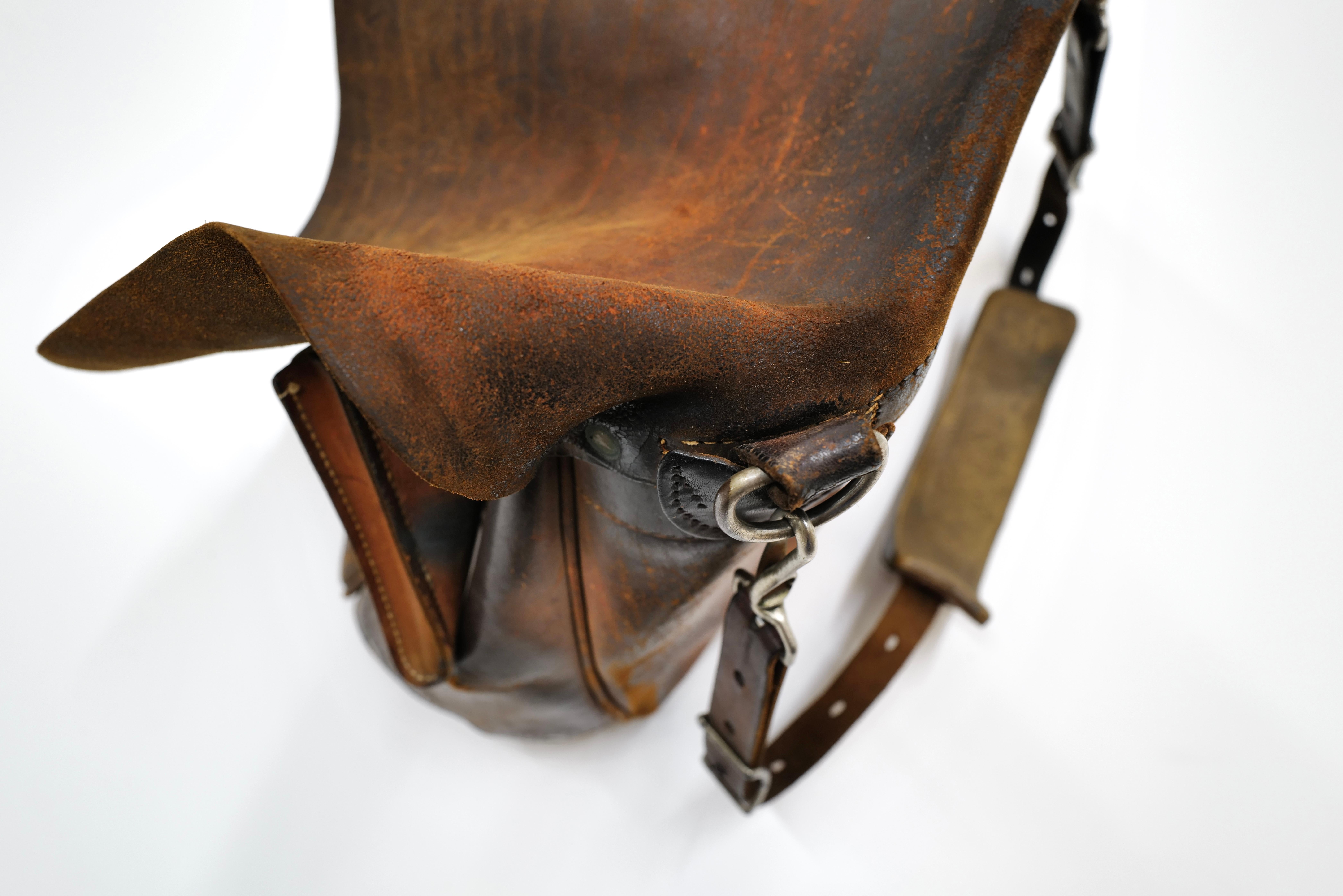 1964 Mr. Zip Leather Postal Sling Bag For Sale 5