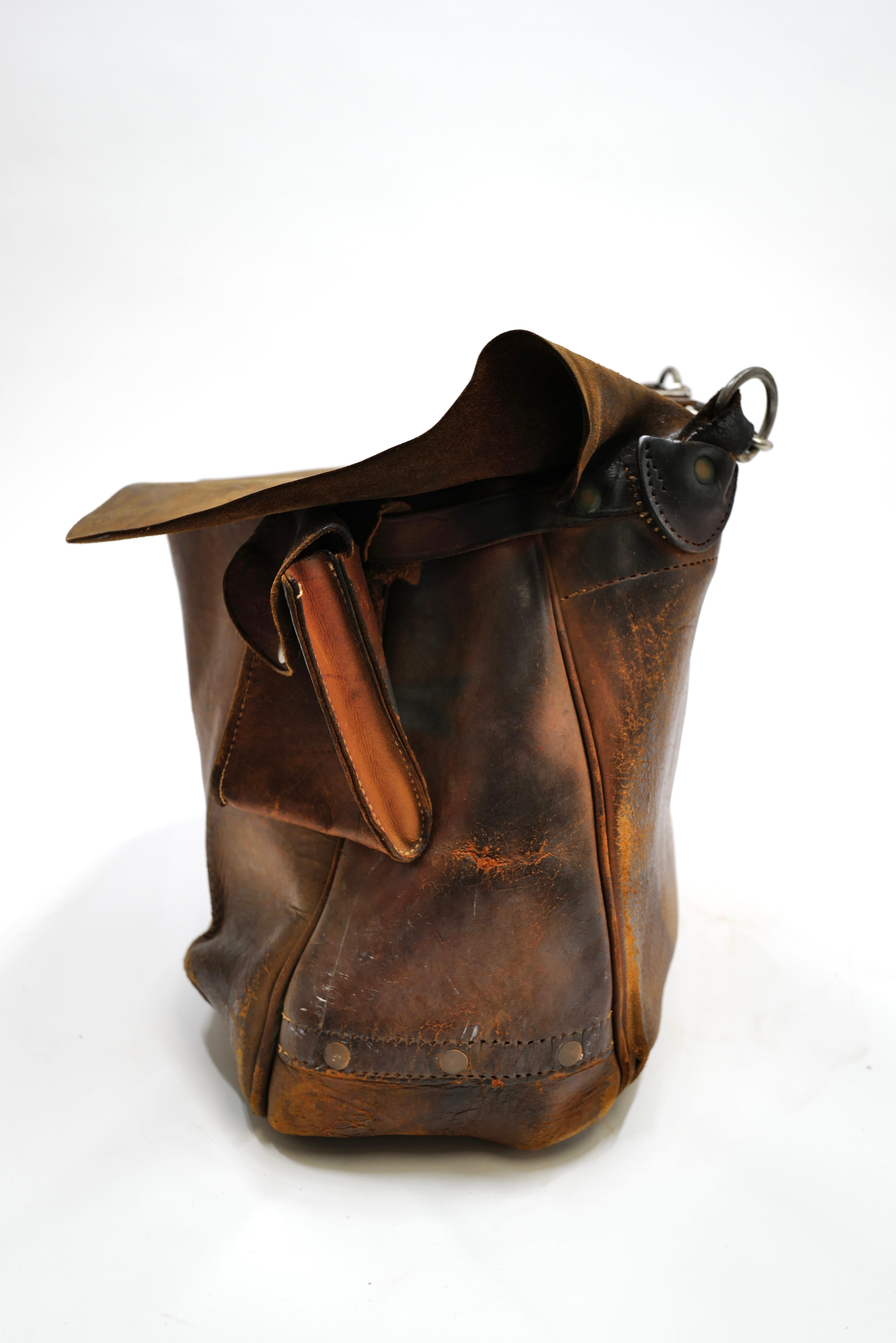 1964 Mr. Zip Leather Postal Sling Bag For Sale 11