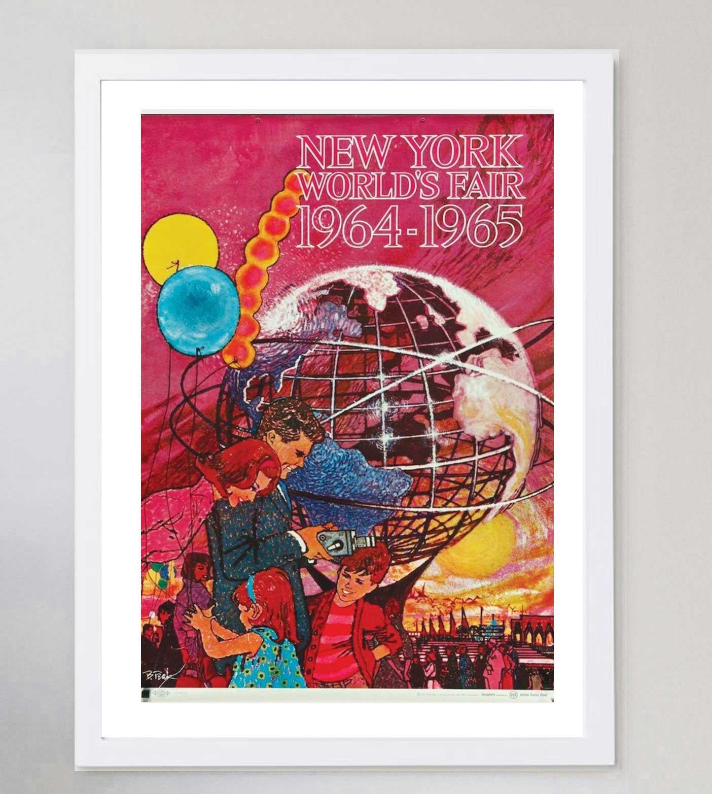 1964 New York World's Fair 1964-1965 Manifesto originale d'epoca In condizioni buone in vendita a Winchester, GB