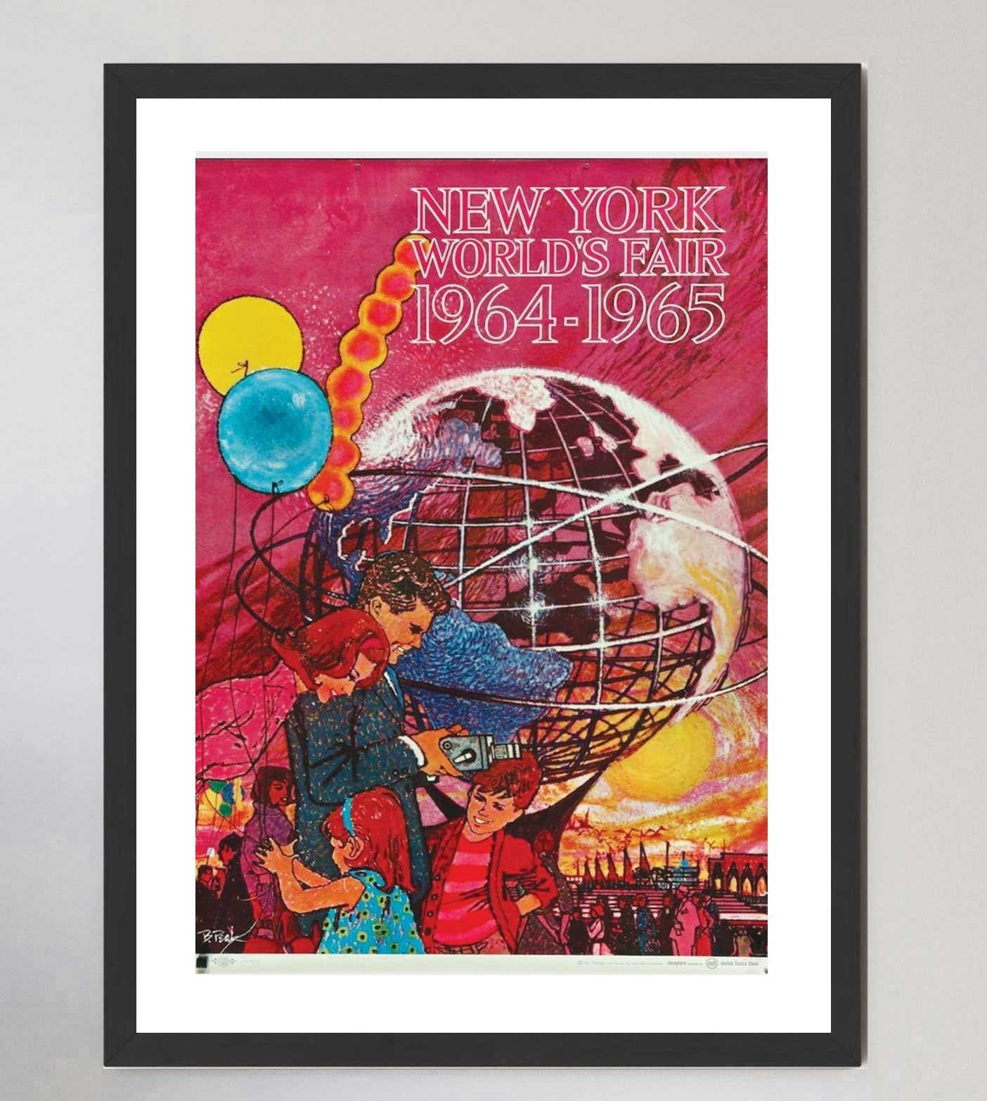 Mid-20th Century 1964 New York World's Fair 1964-1965 Original Vintage Poster For Sale