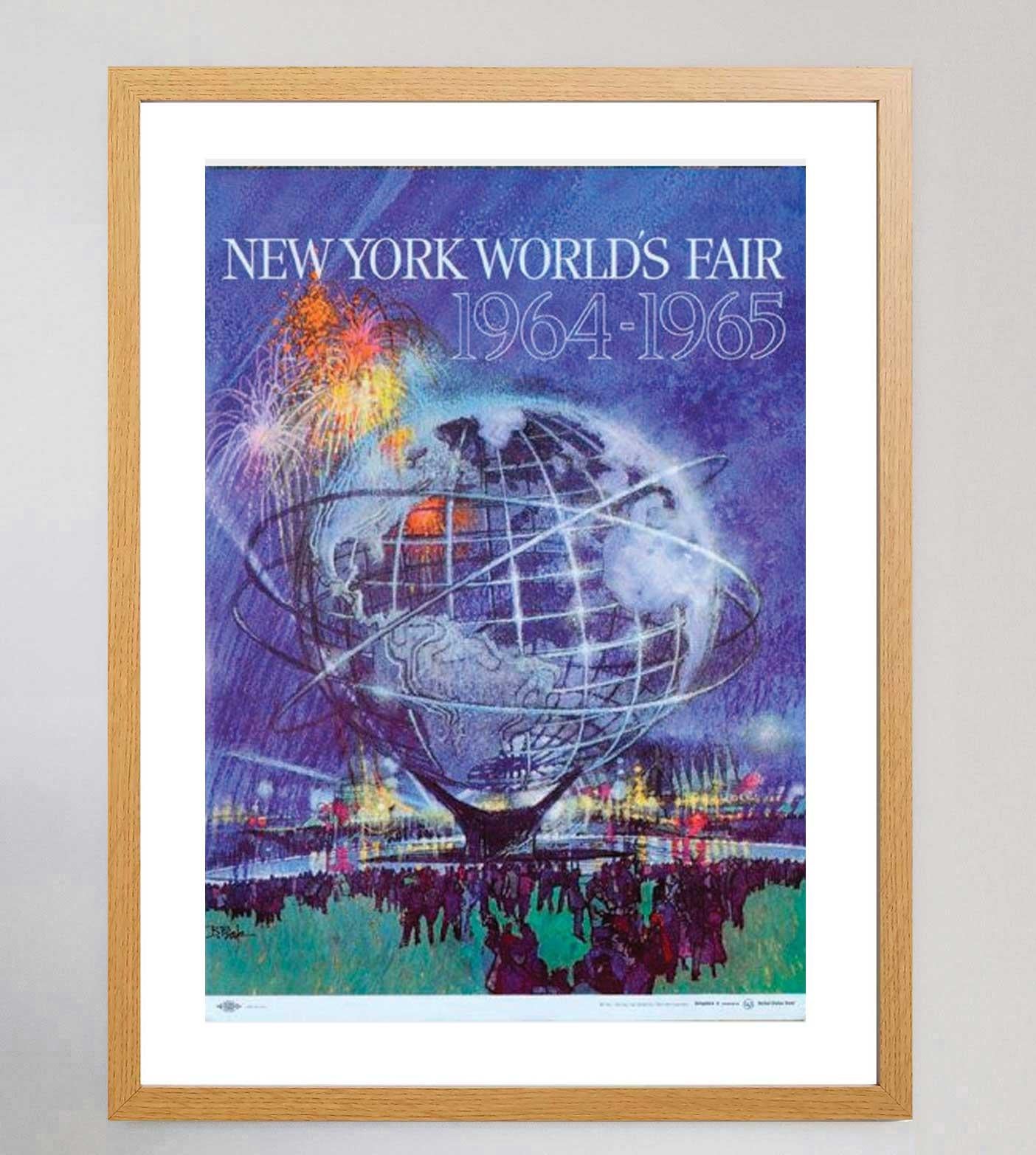 Américain Affiche vintage originale de l'Exposition universelle de New York de 1964 en vente