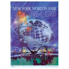 Affiche vintage originale de l'Exposition universelle de New York de 1964