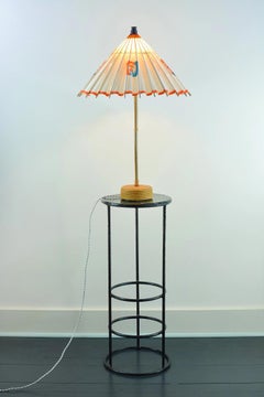 Lampe en bambou « World »s Fair de New York avec abat-jour en forme de parasol de Christopher Tennant