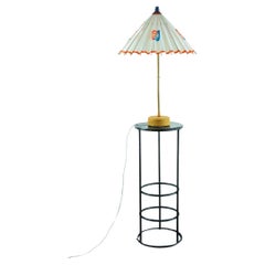 New York 'World's Fair' Bamboo Lamp with Parasol Shade by Christopher Tennant