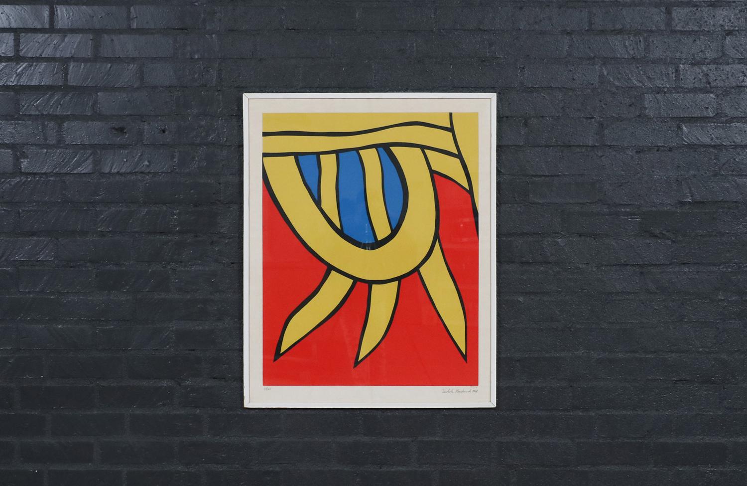 Mid-Century Modern 1964 Nicholas Krushenick Color Lithograph 15/100 For Sale