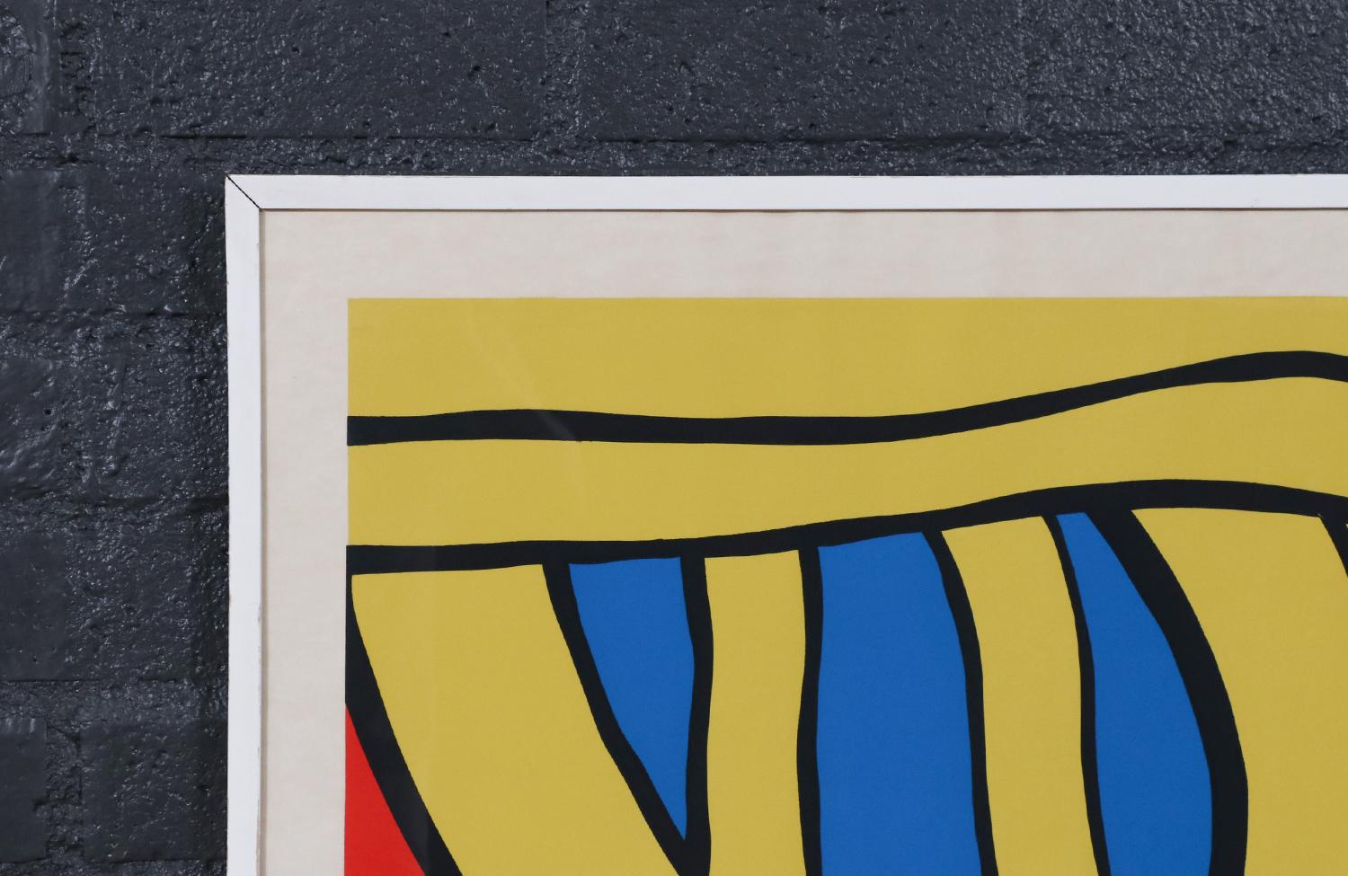 Wood 1964 Nicholas Krushenick Color Lithograph 15/100 For Sale