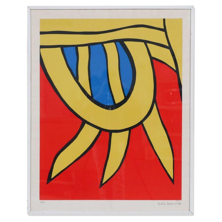 1964 Nicholas Krushenick Color Lithograph 15/100 For Sale