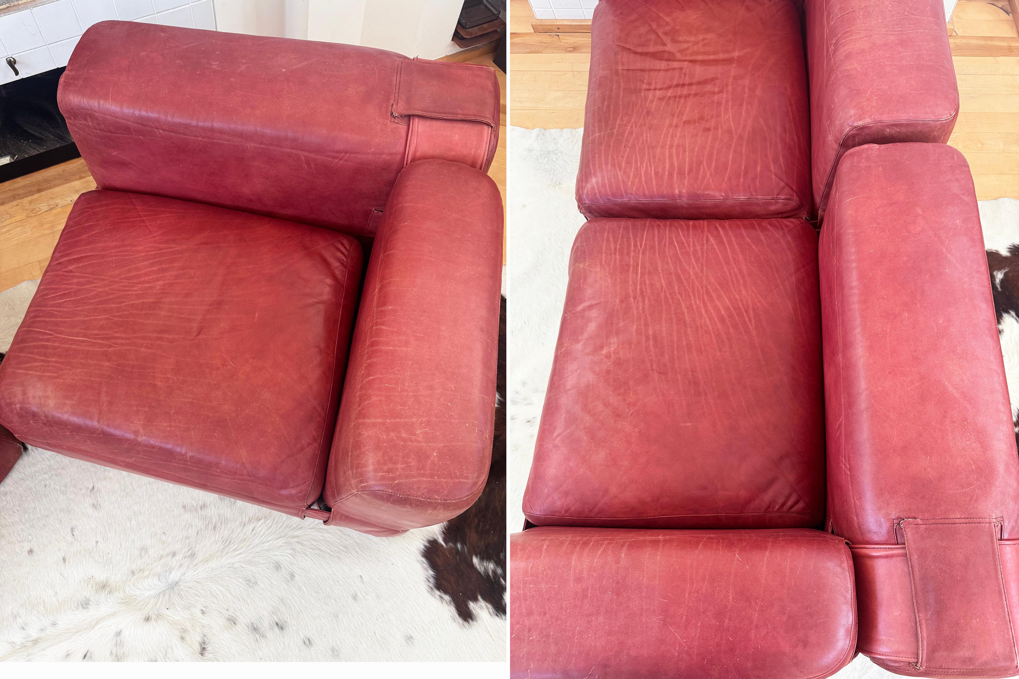 1964 Original 932-Quartet Canapé sectionnel en cuir Mario Bellini pour Cassina 2pcs en vente 4