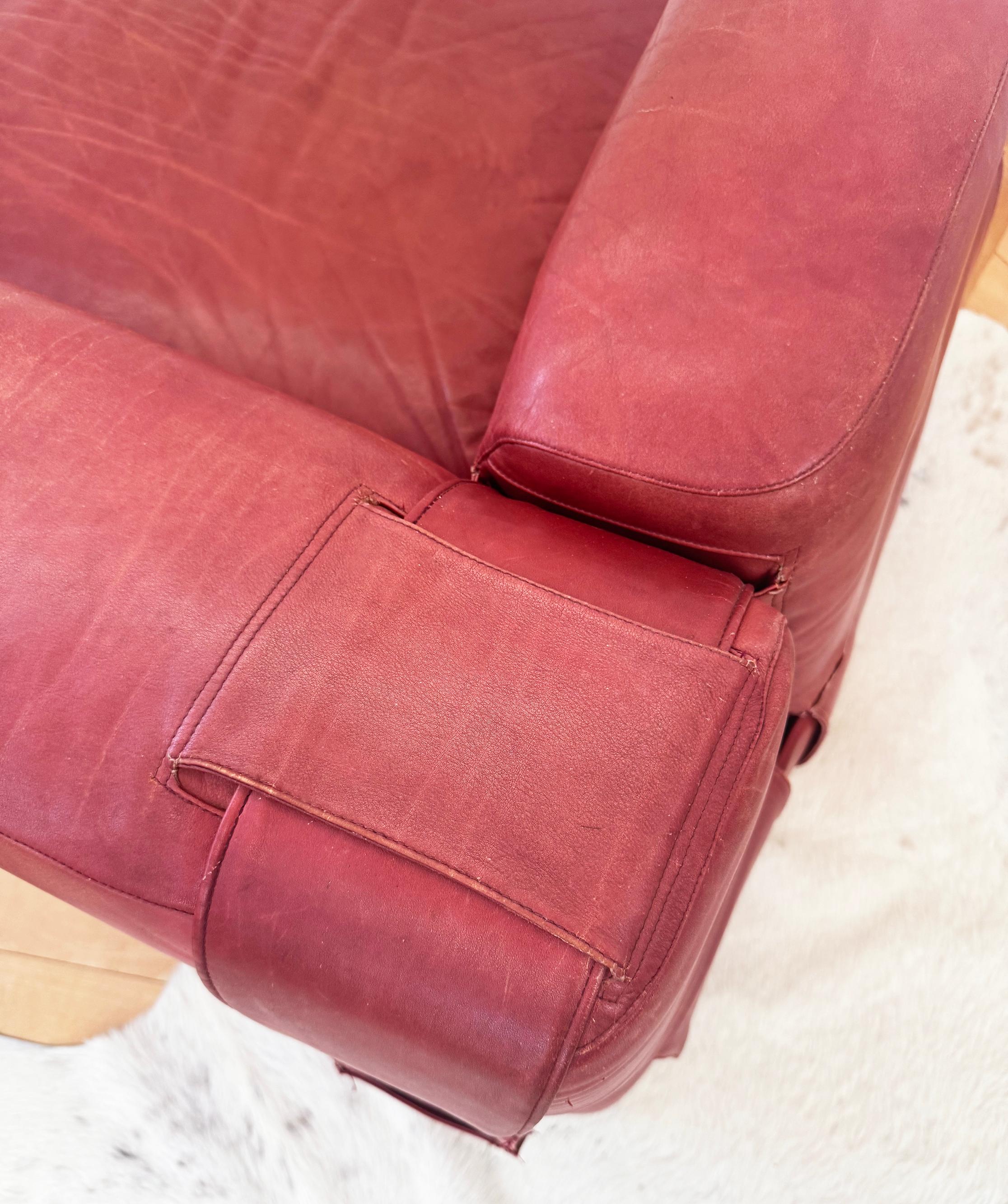 1964 Original 932-Quartet Canapé sectionnel en cuir Mario Bellini pour Cassina 2pcs en vente 12