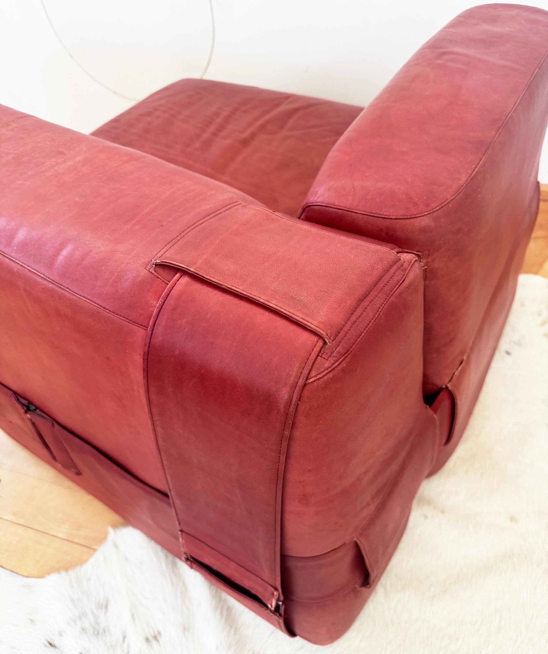 1964 Original 932-Quartet Canapé sectionnel en cuir Mario Bellini pour Cassina 2pcs en vente 13