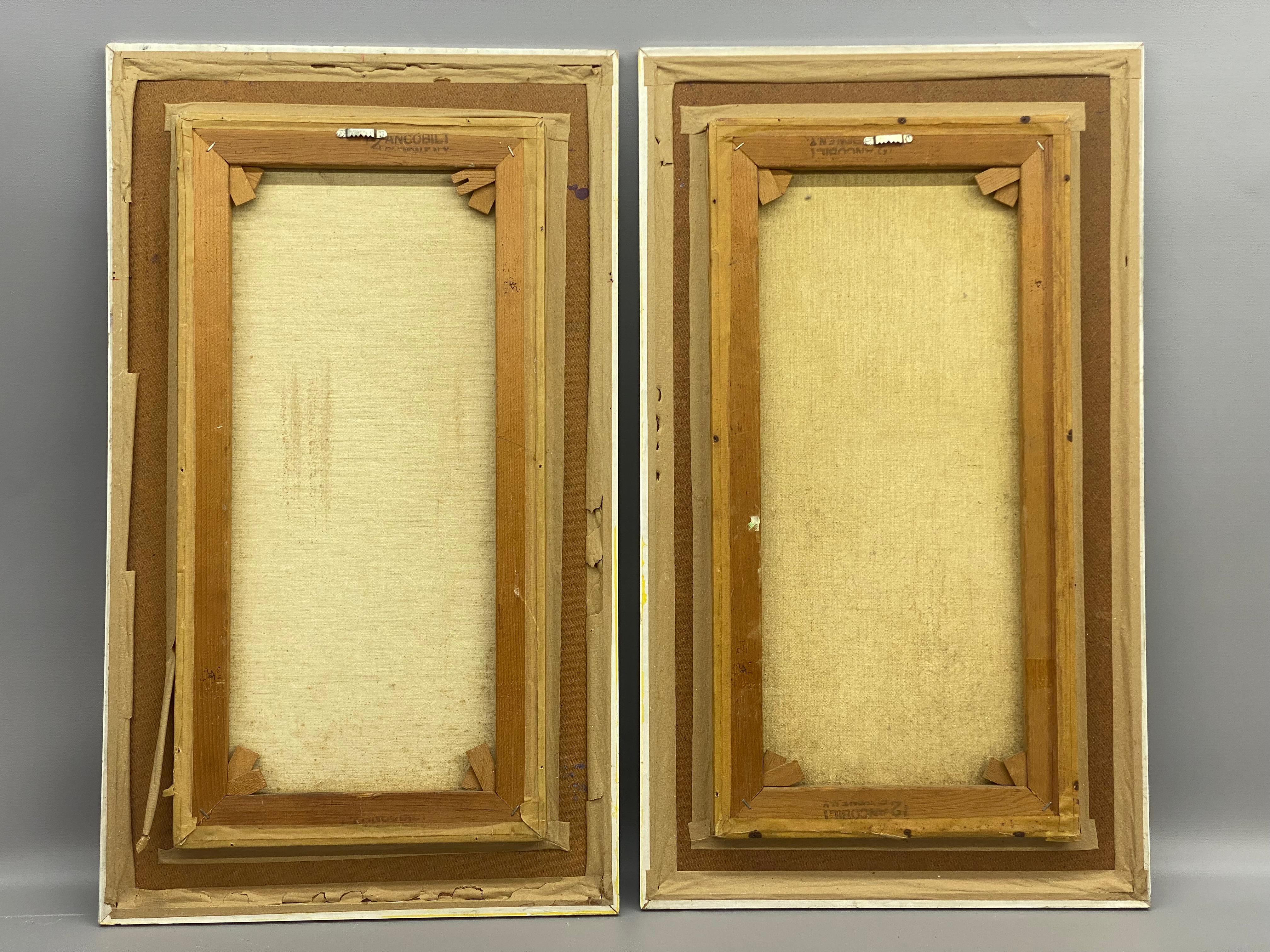 1964 Pinturas parisinas de niña y niño con ojos grandes, Pareja en venta 11