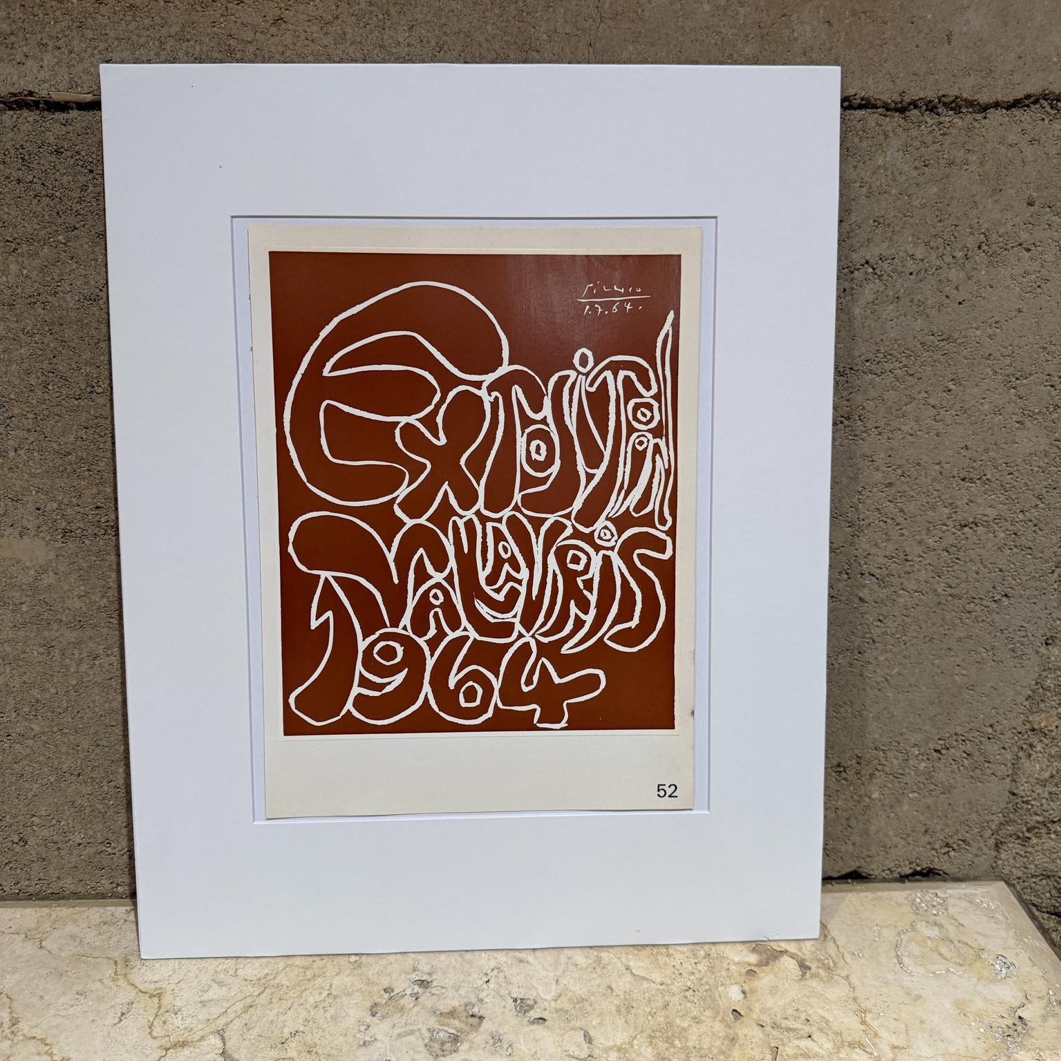 Poster Picasso Esposizione Vallauris 1964 Francia
Nessun COA
numero 52
19,25 h x 16,25 w art 10,75 h x 9,25 w
Condizioni vintage originali usate
Fai riferimento alle immagini elencate