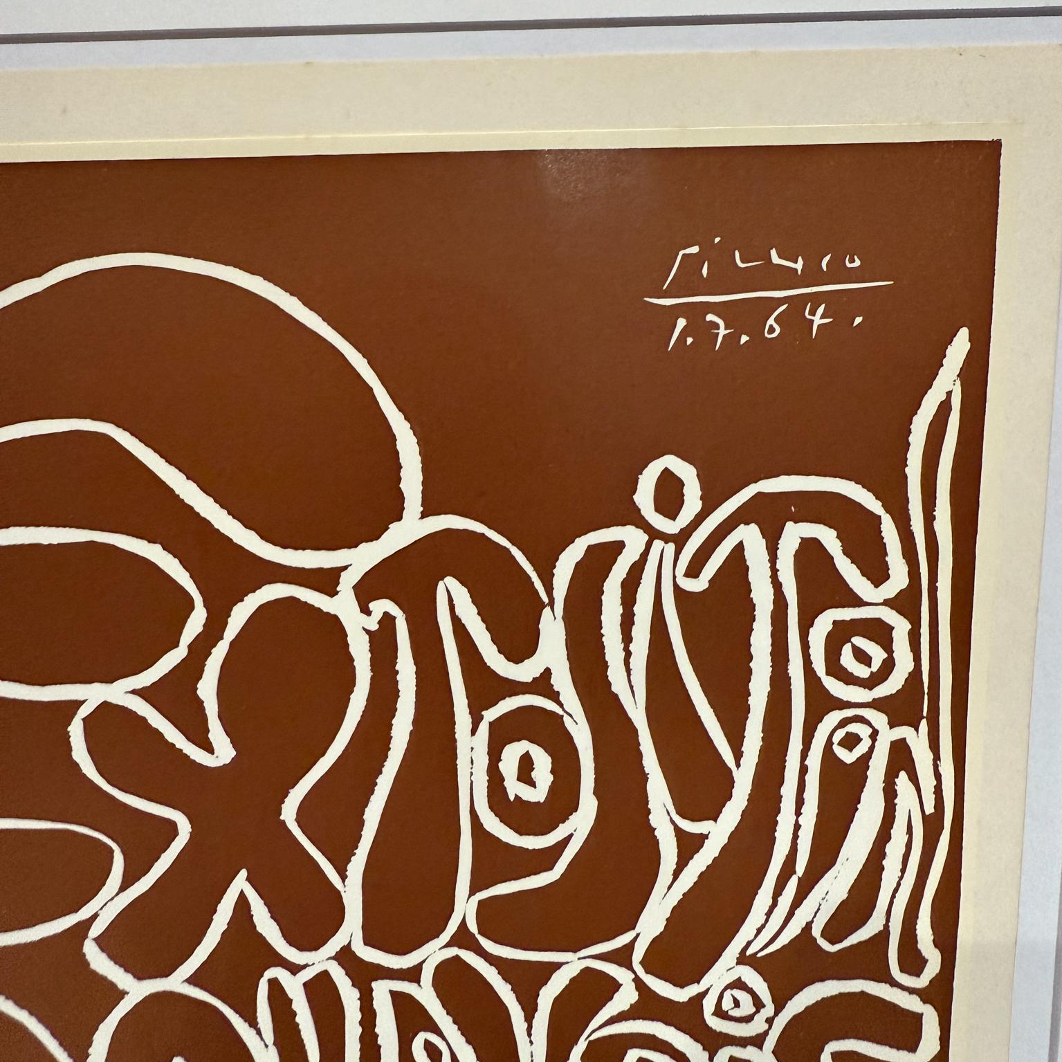 Europeo 1964 Poster Picasso Esposizione Vallauris Francia in vendita
