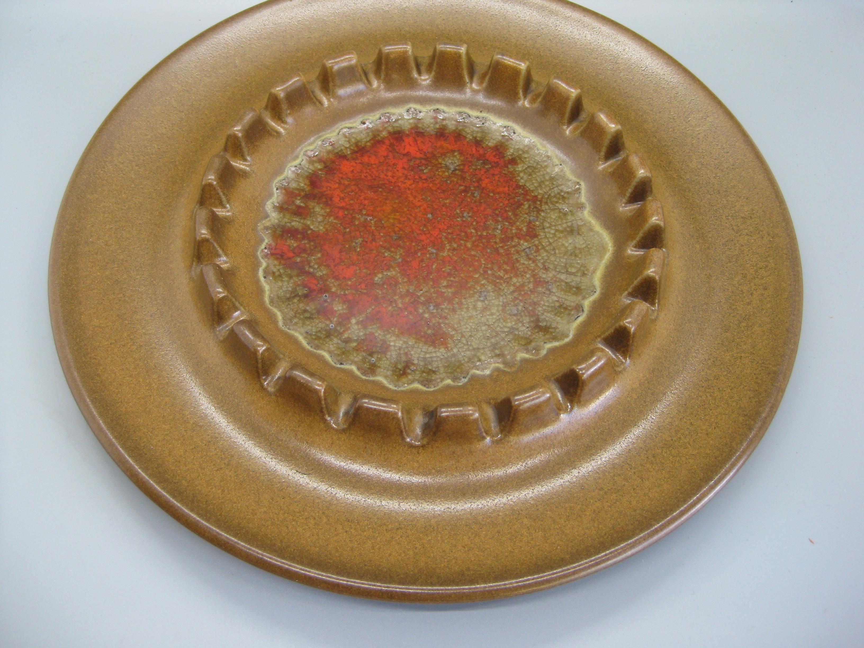 california pottery ashtray