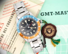 1964 Rolex GMT-Master 1675 Pepsi Gilt Chapter Ring Dial PCG Unpolished Box/Paper