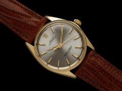 1964 Rolex Oyster Perpetual Vintage Mens Watch with Rare Underline Dial 14K Gold