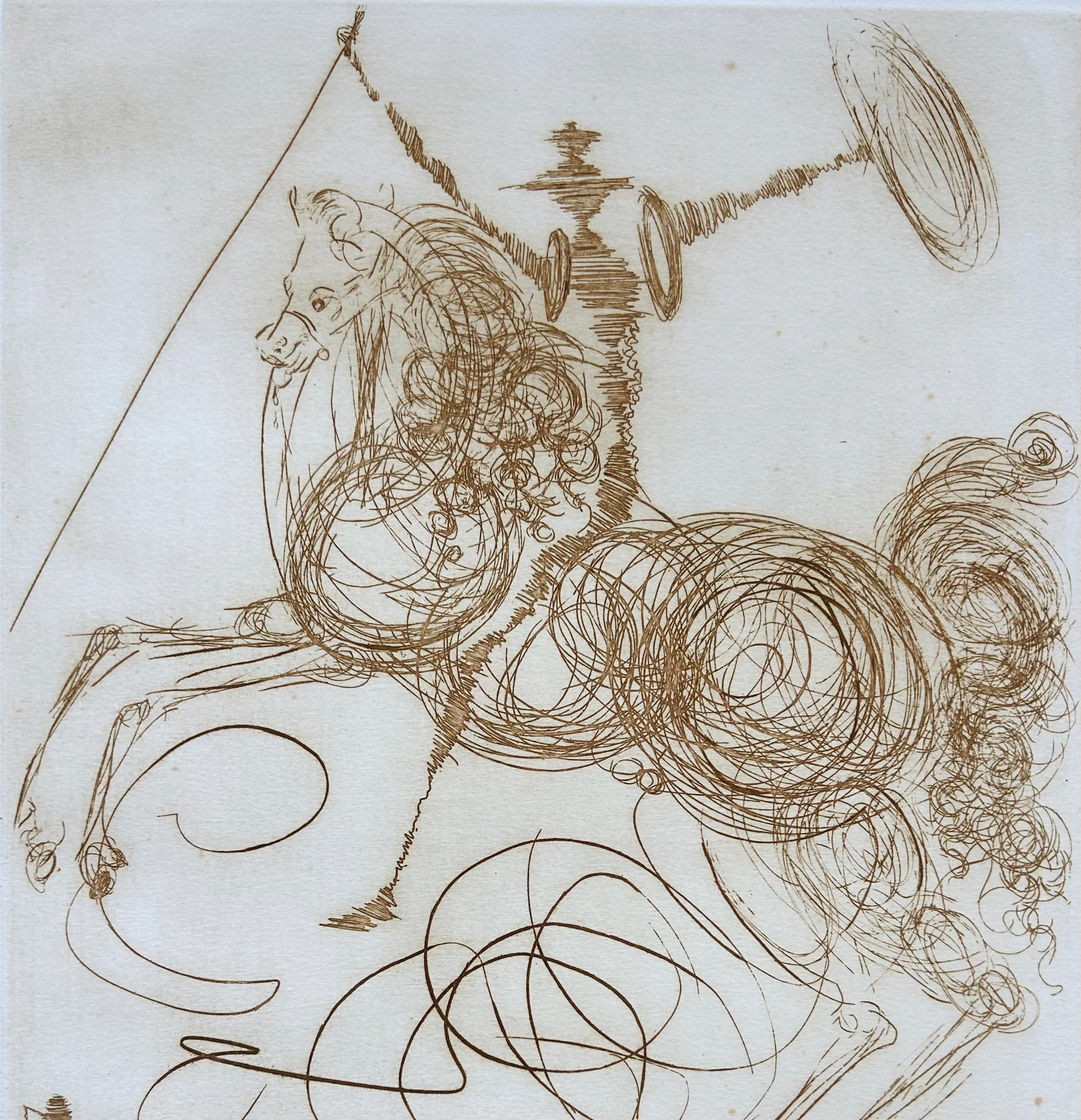 1964 Salvidor Dali Don Quijote Gravur Signiert (EA) 