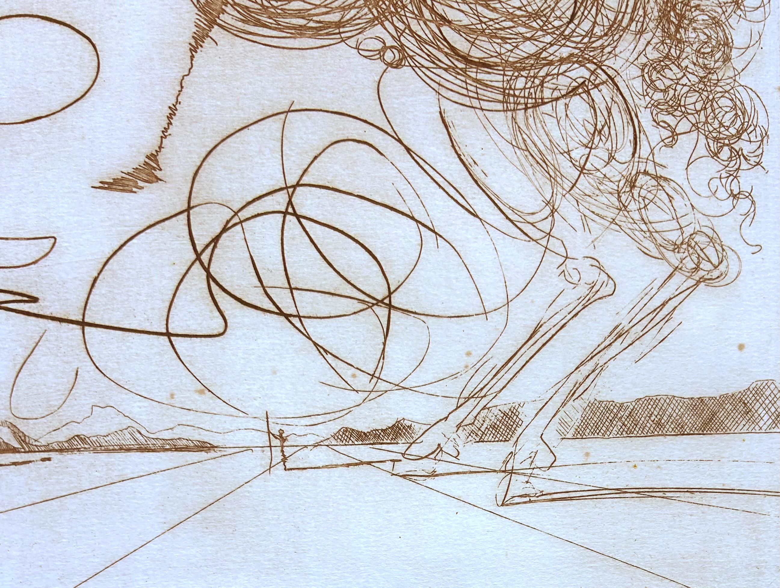 1964 Salvidor Dali Don Quijote Gravur Signiert (EA) 