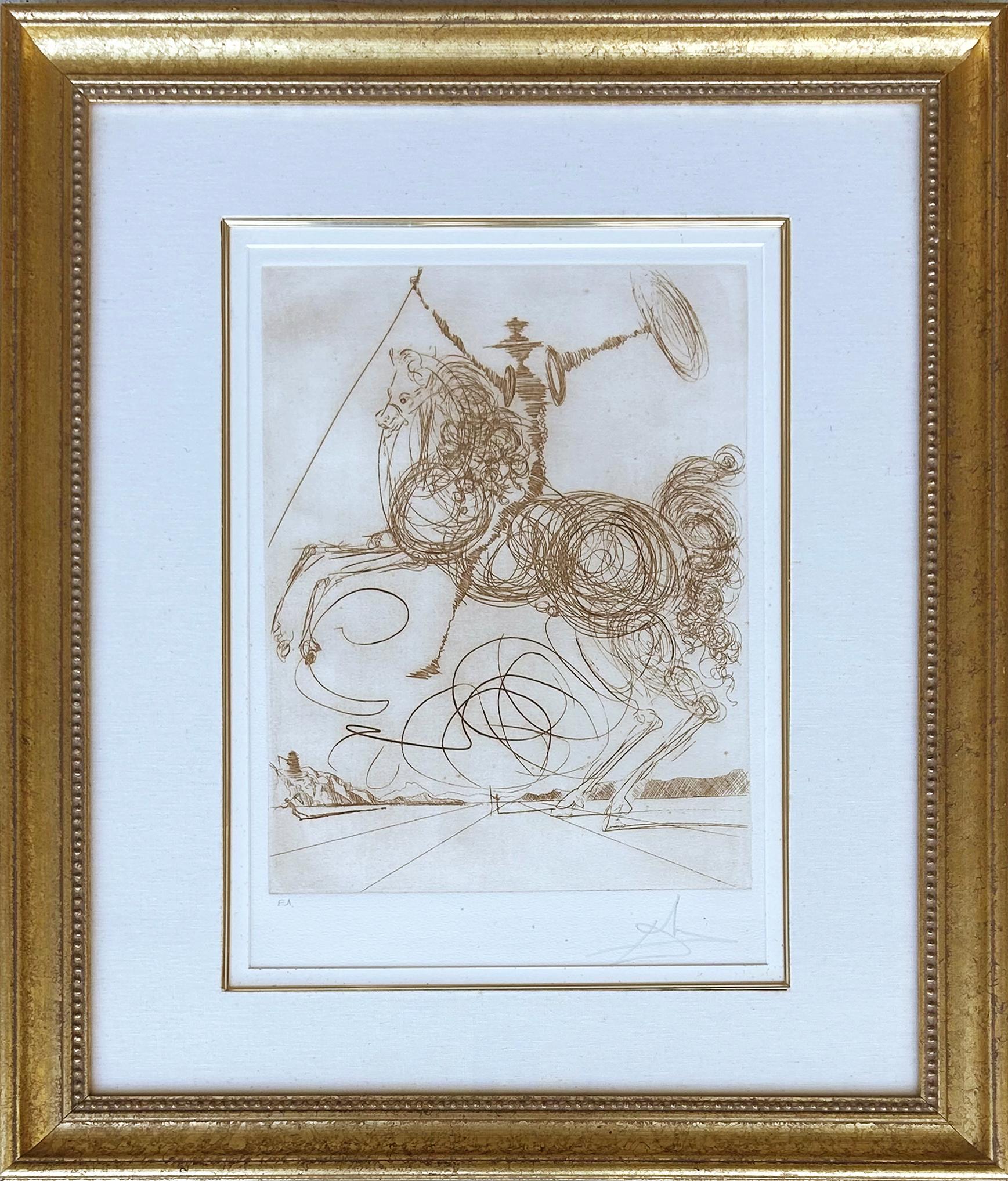1964 Salvidor Dali Don Quijote Gravur Signiert (EA) 