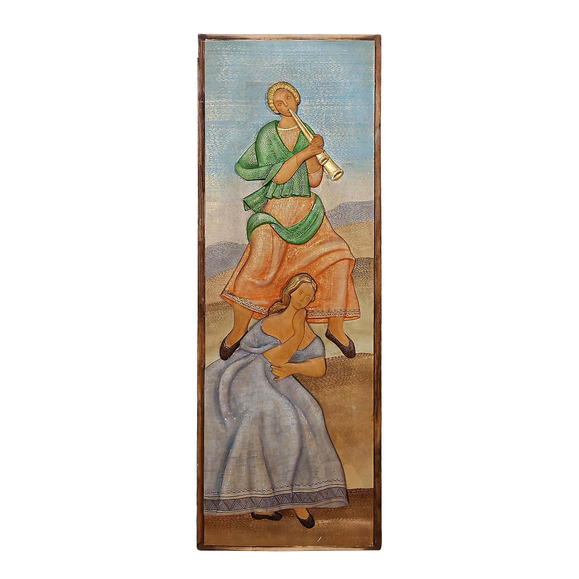 Ensemble de 5 panneaux décoratifs modernes du milieu du siècle, en bois sculpté fait à la main - Espagne  Bon état - En vente à Girona, ES