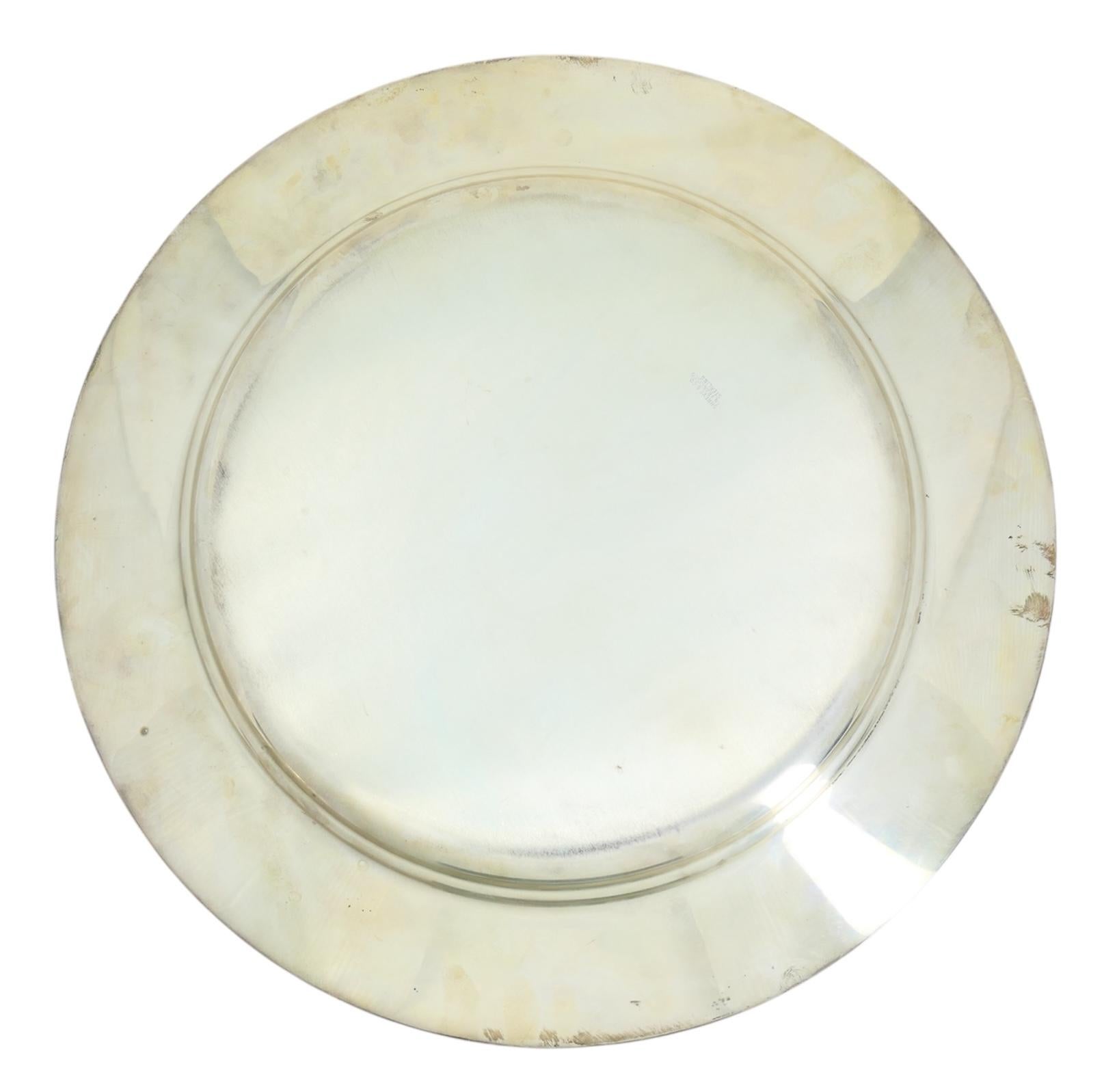 1964 Sterling Silver Lakes and Flowers Handicap Hollywood Park Trophy Plate For Sale 4