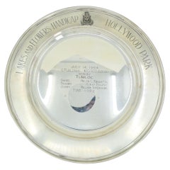 1964 Sterling Silver Lakes and Flowers Handicap Hollywood Park Trophy Plate