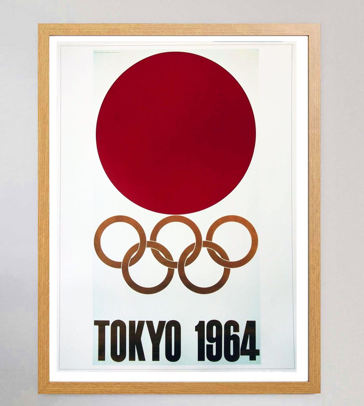 Japanese 1964 Tokyo Olympic Games Original Vintage Poster For Sale