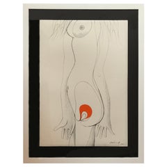 1965 Albert Radoczy Nude Drawing