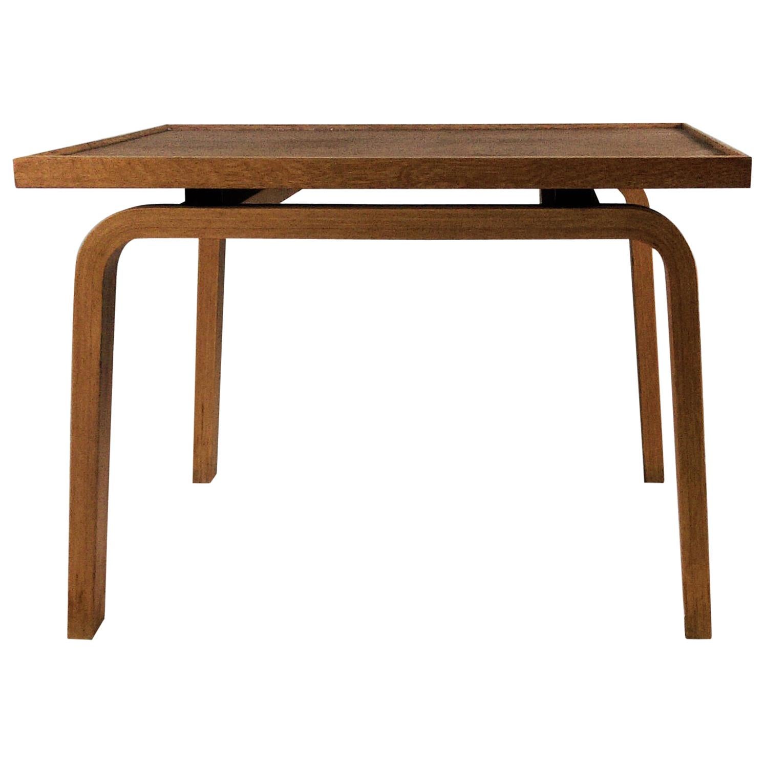 1965 Arne Jacobsen Oak Footstool-Sidetable for Saint Catherine's College For Sale
