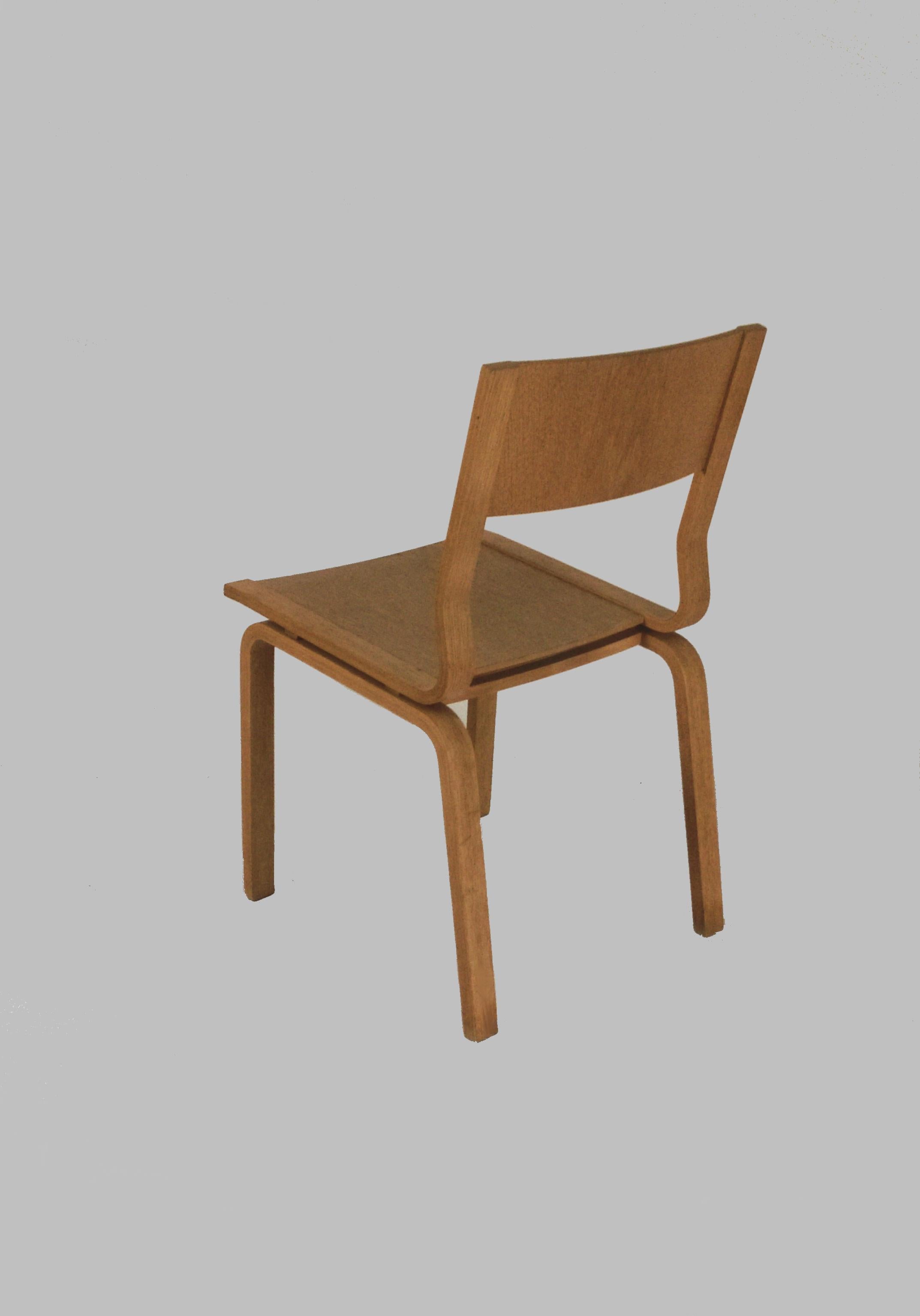 Danish 1965 Arne Jacobsen Saint Catherines Chair in Laminated Oak by Fritz Hansen