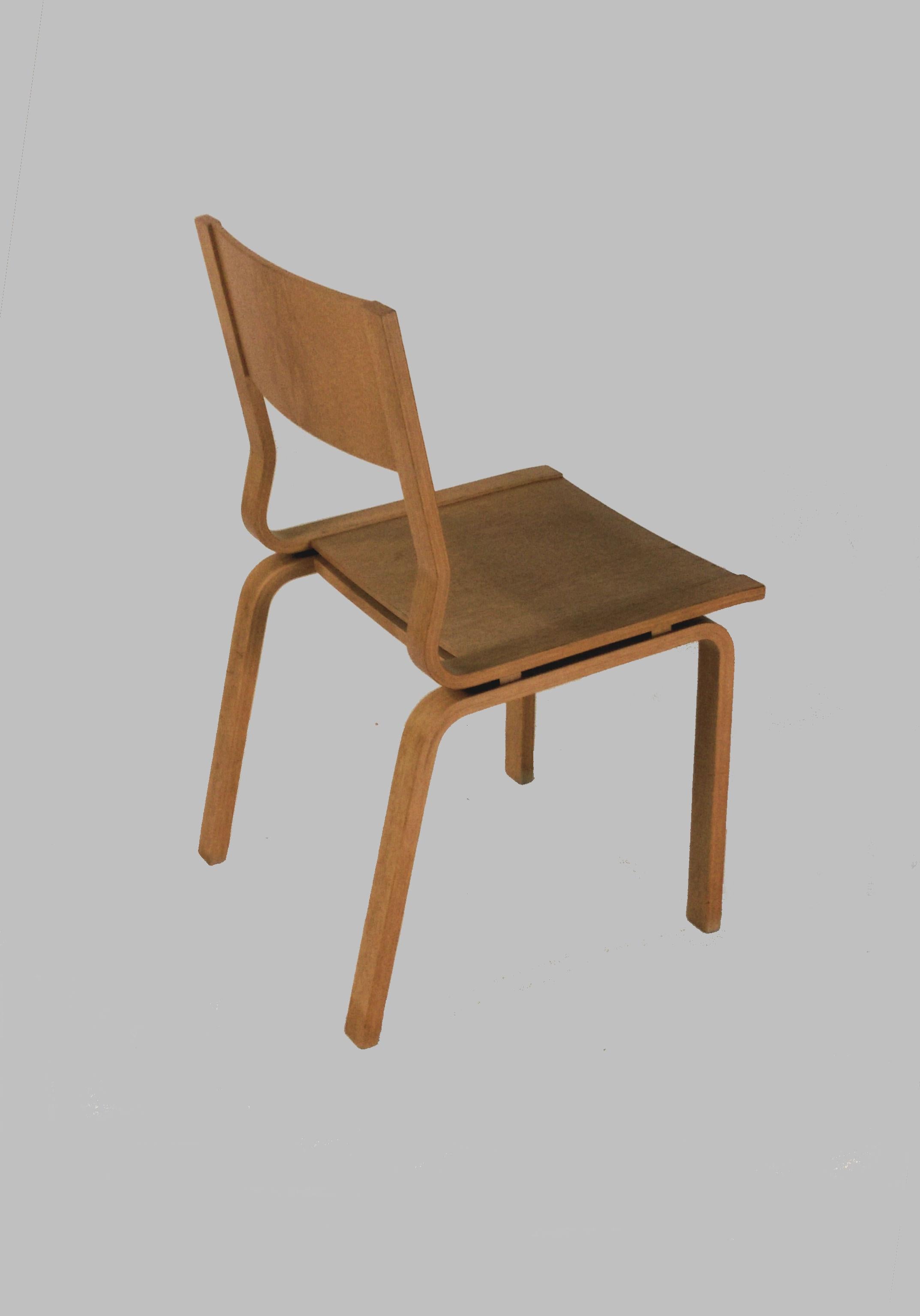 1965 Arne Jacobsen Set of Two Saint Catherines Chairs in Laminated Oak 1