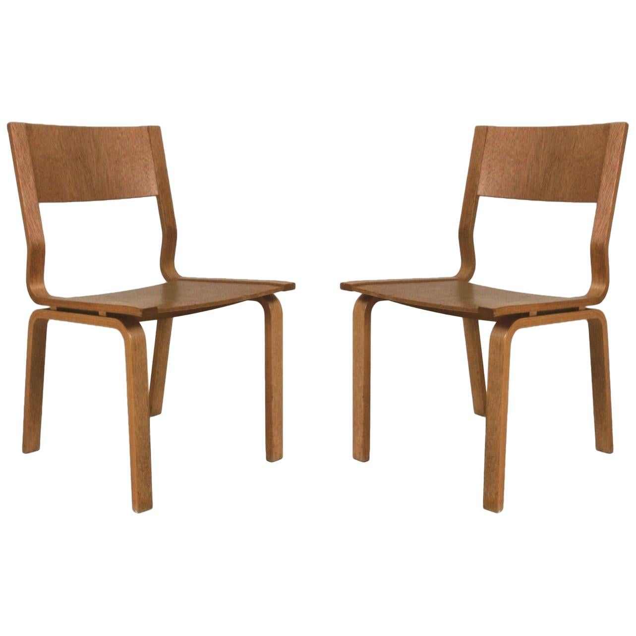 1965 Arne Jacobsen Set of Two Saint Catherines Chairs in Laminated Oak