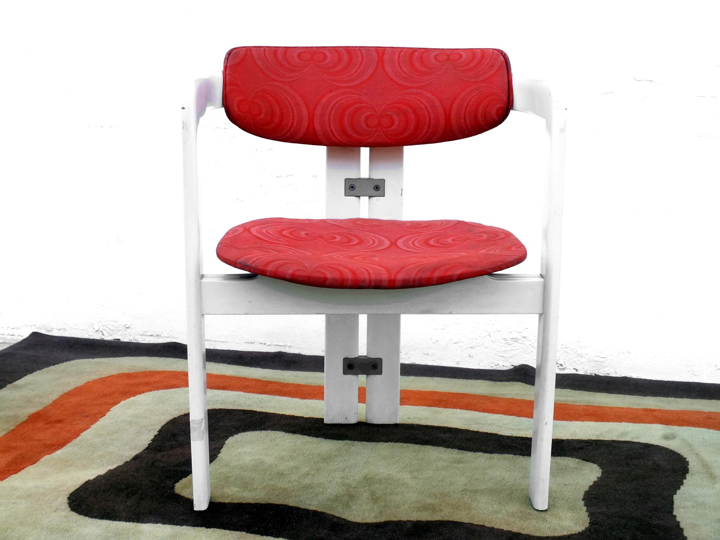 Modern 1965 Augusto Savini Design 1 Pamplona Chair, Pozzi Italy For Sale