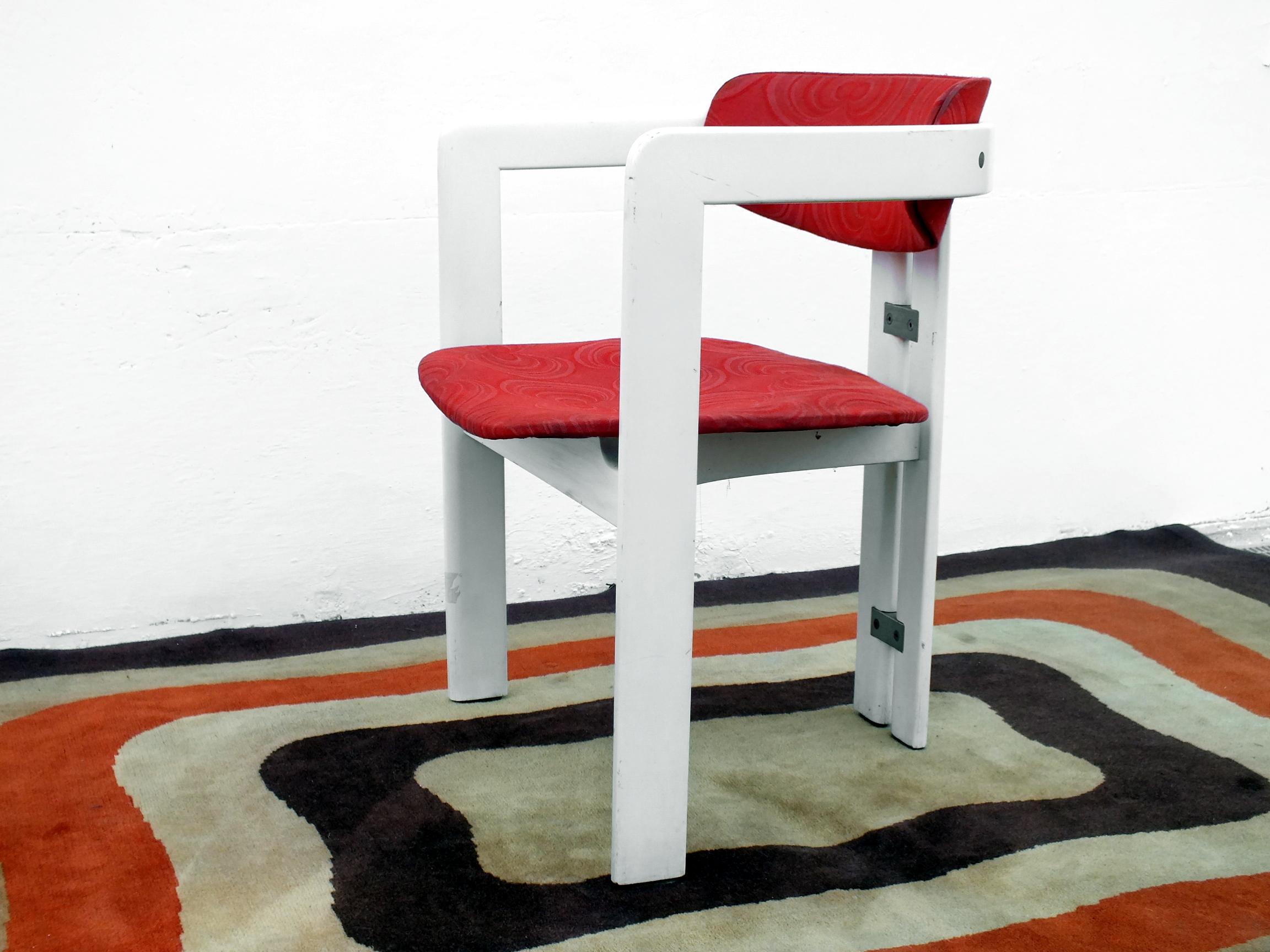 1965 Augusto Savini Design 1 Pamplona Chair, Pozzi Italy In Good Condition For Sale In Biella, IT