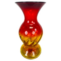 1965 Blenko Hand Blown Vase Bottle by Wayne Husted