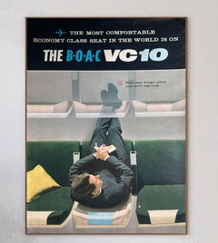 1965 BOAC - VC10 Economy Class Original Vintage Poster
